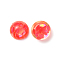 Transparent Resin Cabochons, with Sequin, Half Round, Red, 12x5mm
