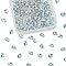 100Pcs Electroplate Glass Beads, Top Drilled, Teardrop, Light Steel Blue, 6x8.5mm