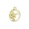 Rack Plating Alloy Pendants, Butterfly Charms, Cadmium Free & Nickel Free & Lead Free, Golden, 20.5x15x3.5mm, Hole: 1.8mm