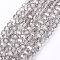 Glass Beads Strands, Faceted(32 Facets), Round, Gainsboro, 6mm, Hole: 1.2mm, about 88~91pcs/strand, 19.49 inch~20.08 inch(49.5~51cm)