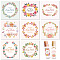 10 Sheets Paper Lip Balm Adhesive Label Stickers, Flower, 50x50mm, 8 styles/sheet
