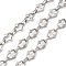 304 Stainless Steel Oval Link Chains, Unwelded, Stainless Steel Color, 11x8.5x1.4mm