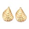 304 Stainless Steel Pendants, Shell Shape Charm, Ion Plating(IP), Real 18K Gold Plated, 32.5x22.5x5mm, Hole: 1.8mm