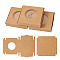 Square Kraft Paper Jewelry Storage Boxes, Necklaces Earrings Gift Case with Windows, Round, 6x6x1cm, Window: 35mm