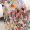 Cat Eye Beads Strands, Nuggets, Mixed Color, 6~12x5~7x3.5~4.5mm, Hole: 0.7~0.8mm, about 21~24pcs/strand, 7.87''~8.39''(20~21.3cm)
