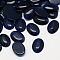 Cat Eye Cabochons, Oval, Midnight Blue, 12x10x2mm