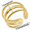 Minimalist 304 Stainless Steel Cuff Rings, Wide Band Open Rings
