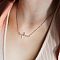 Stainless Steel Name Pendant Necklaces, Stainless Steel Color, 17.72 inch(45cm)