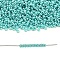 TOHO Demi Round Seed Beads, Japanese Seed Beads, Opaque Colours Luster, (132) Opaque Luster Turquoise, 11/0, 2.2x0.9mm, about 78000pcs/pound(450g)