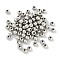 CCB Plastic Round Beads, Platinum, 5x4mm, Hole: 1.6mm, about 250pcs/20g