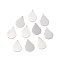Tarnish Resistant 304 Stainless Steel Pendants, Double Side Drawbench, Stamping Blank Tag, Teardrop, Stainless Steel Color, 24.5x17.5x1mm, Hole: 1.4mm