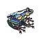 Acrylic Pendants, Animals, Frog, 41x41.5x2.5mm, Hole: 1.6mm