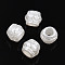 Imitation Pearl Plastic Beads, Rondelle, White, 9.5~10mm, Hole: 4.9mm