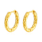 Stylish Stainless Steel Hoop Earrings, Golden