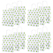 Kraft Paper Star Printed Bags with Handles, Food Storage Tote Bags, Rectangle, Green Yellow, 30x16x0.2cm