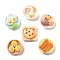 Mini Food Theme Resin Cabochons, Mixed Color, 19x19x7~8mm