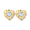 304 Stainless Steel Pendants, with Rhinestone, Heart Charm, Real 14K Gold Plated, 19x18x7mm, Hole: 1.2mm