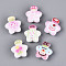 Printed Opaque Acrylic Beads, Star, Mixed Color, 23x21.5x10~11mm, Hole: 2.5~3mm