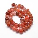 Agate rouge teints pierre naturelle brins pépites de perles G-J337-03-2