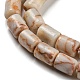 Naturelles ligne rouge jaspe perles brins G-Q1008-A12-3