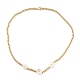 Colliers de perles en laiton et 304 ensembles de colliers à pendentif en forme de larme en acier inoxydable NJEW-JN03335-01-3