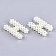 Handmade ABS Plastic Imitation Pearl Woven Beads FIND-T039-18-H-3