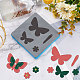 SUPERDANT Butterfly Leather Cutting Dies Flower Wooden Die Cuts DIY Faux Leather Cutting Machine for Keychain Handbags Collection Gift for Butterfly Lovers DIY-SD0001-71G-5