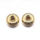 Real 18K Gold Plated Flat Round Sterling Silver Spacer Beads STER-M101-10-4.5mm-1