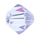 チェコガラスビーズ  多面カット  双円錐形  lt.violet  直径6mm  穴：0.8mm  144個/グロス 302_6mm371-1