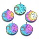 Ion Plating(IP) ainbow Color 304 Stainless Steel Pendants STAS-S119-098-1