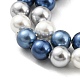 Brins de perles de coquillages naturels galvanisés SHEL-F008-03A-08-3