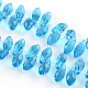 Perles de verre transparent à facettes en forme de goutte GLAA-R155-6x12-M-2