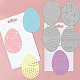 GLOBLELAND 2Pcs Happy Easter Egg Cutting Dies Metal Easter Eggs Frame Die Cuts Embossing Stencils Template for Paper Card Making Decoration DIY Scrapbooking Album Craft Decor DIY-WH0309-685-3