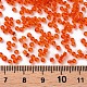 ガラスシードビーズ  トランスペアレント  ラウンド  丸い穴  ダークオレンジ  12/0  2mm  穴：1mm  約3333個/50g  50 G /袋  18袋/2ポンド SEED-US0003-2mm-9B-3