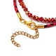 Bracelets de perles en verre extensible et ensembles de bracelets en cordon tressé en coton BJEW-JB05401-4