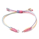 Fabrication de bracelet à maillons en fil de nylon tressé réglable AJEW-JB01160-01-2