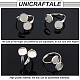 UNICRAFTALE DIY Cuff Ring Making Kit Size 6 1/4 Open Cuff Ring Bezel Tray 304 Stainless Steel Finger Ring Cabochon Ring Bases with Glass Cabochons Metal Cuff Rings Cabochon Domes Set for Ring Making STAS-UN0039-45-3