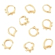 10 шт. 5 стиля латунная фурнитура для сережек-колец KK-FS0001-72-2