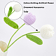 Fingerinspire 2pcs 2 couleurs coton tricot fleur artificielle AJEW-FG0001-91-4