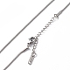 304 ожерелье из круглой змеиной цепи из нержавеющей стали для мужчин и женщин NJEW-K245-016B-2