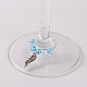Abalorios de acrílico transparente de vidrio de los charms del vino AJEW-JO00014-06-2