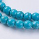 Chapelets de perles en turquoise synthétique G-E456-45A-8mm-3