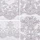 ゴルジクラフト スパークル 刺繍 フラワー ポリエステル レーストリム  プラスチック製のビーズと  衣装装飾用  銀  9-1/8インチ（230mm） OCOR-GF0002-44A-6