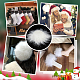 人工キツネのファーのトリミング  シャギーフェイクファーリボン  椅子カバー用  クリスマスパーティーの装飾  服飾材料  ホワイト  1500x90mm DIY-WH0043-55-6