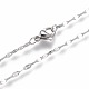 304 Stainless Steel Cable Chain Necklaces NJEW-F265-A-P-2