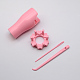 Rosa telar plástico carrete que hace punto para el calcetero cable de la joya / cuentas / cordón X-TOOL-R045-07-3