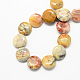 Gemma piatta e rotonda perline agata pazzo naturale pietra fili G-S110-12mm-05-2