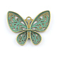 Butterfly Zinc Alloy Pendants PALLOY-R065-067-FF-2