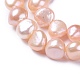 Fili di perle di perle d'acqua dolce coltivate naturali PEAR-L021-19A-01-2