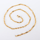 304 Stainless Steel Necklaces MAK-N016-14G-2